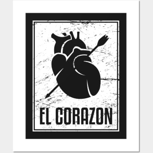 El Corazon | Loteria Mexican Tarot Card Posters and Art